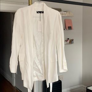 NWT Zara Woman Belted blazer white OBO